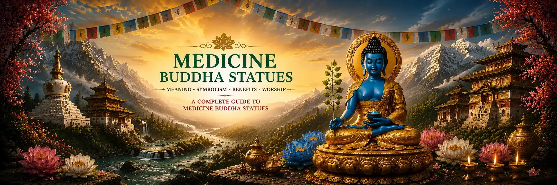 Medicine Buddha Pure Land Medicine Buddha Pure Land - Lapis Lazuli - Landscape image