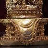 Fully Gold Gilded 17" Enthroned Chenrezig Statue - Lower Front