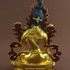 Fully Gold Gilded 9" White Tara Statue, Fire Gilded 24K Gold Finish, Handmade - Back