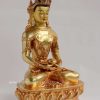 Fully Gold Gilded 10.25" Crowned Amitabha Buddha Statues - Right