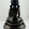 Oxidized Copper 19" Crowned Shakyamuni Buddha Statue - Back