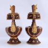 9" Tibetan Bhumpa Set (Oxidized Copper, Gold Plated) - Front