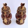 9" Tibetan Bhumpa Set (Oxidized Copper, Gold Plated) - Top