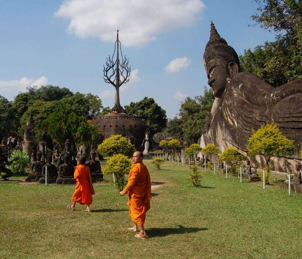 Buddhist Monks at Xieng Khuan