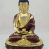 Partly Gold Gilded 12.5" Amitabha Buddha Statue - Front
