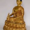Fully Gold Gilded 19" Medicine Buddha Statue - Left