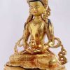 Fully Gold Gilded 20″ Amitayus Statue - Right