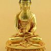 Fully Gold Gilded 8.25" Amitabha Buddha Statue (Gold Painted Face) - Front