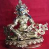 Fully Gold Gilded 12" Lord Kubera Statue, Handmade "God of Wealth", Fire Gilded 24k Gold - Front