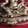 Fully Gold Gilded 12" Lord Kubera Statue, Handmade "God of Wealth", Fire Gilded 24k Gold - Lower Detail