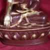 Partly Gold Gilded 8" Shakyamuni Buddha Statue (Antique Finish) - Pedestal Base