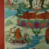 Chenrezig Tibetan Thangka Hand Painted 24k Gold Detailing 33" x 22.5" - Bottom Left