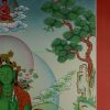 Green Tara Tibetan Thangka Hand Painted 24k Gold Detailing 33" x 23" - Top Right