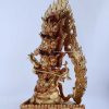 Fully Gold Gilded 15" Rahula Statue (9 Heads w/Bow and Arrow) - Left