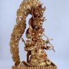 Fully Gold Gilded 15" Rahula Statue (9 Heads w/Bow and Arrow) - Right