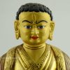 Fully Gold Gilded 6" Guru Marpa Statue (Antiquated Finish) - Face Detail