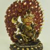 Partly Gold Gilded 12.5" Bernagchen Mahakala Statue, Handmade, 24K Gold Detail - Right