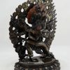 Oxidized Copper 10.5" Vajrakilaya Statue with Consort - Right
