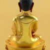 Fully Gold Gilded 8.25" Amitabha Buddha Statue (Gold Painted Face) - Back