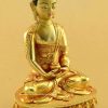 Fully Gold Gilded 8.25" Amitabha Buddha Statue (Gold Painted Face) - Right
