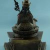 Oxidized Copper 13.5" Guru Rinpoche Statue w/Frame - Back w/o Frame