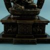 Oxidized Copper 13.5" Guru Rinpoche Statue w/Frame - Base Detail