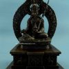 Oxidized Copper 13.5" Guru Rinpoche Statue w/Frame - Front