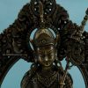 Oxidized Copper 13.5" Guru Rinpoche Statue w/Frame - Front Upper Detail