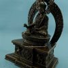 Oxidized Copper 13.5" Guru Rinpoche Statue w/Frame - Left