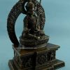 Oxidized Copper 13.5" Guru Rinpoche Statue w/Frame - Right