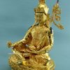 Fully Gold Gilded 14.5" Guru Rinpoche Statue (Padmasambhava) - Left