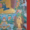 Medicine Buddha Tibetan Thangka Painting 33.5" x 24.5" (24k Gold Detailing) - Bottom Right