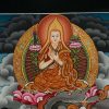 Palden Lhamo Tibetan Thangka Painting 32.75" x 22.75" (24k Gold Detailing) - Center Top