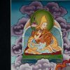 Palden Lhamo Tibetan Thangka Painting 32.75" x 22.75" (24k Gold Detailing) - Top Left
