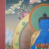 Medicine Buddha Tibetan Thangka Painting 26.25" x 20.25" (24k Gold Detail) - Top Left