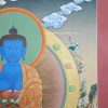 Medicine Buddha Tibetan Thangka Painting 26.25" x 20.25" (24k Gold Detail) - Top Right