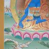 Medicine Buddha Tibetan Thangka Painting 26.5" x 20.5" (24k Gold Detail) - Bottom Left