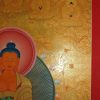 Shakyamuni Buddha Tibetan Thangka Painting 42" x 30.75" (24k Gold Detail) - Top Right