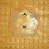 108 Shakyamuni Buddha Tibetan Thangka Painting 35" x 27.5" (24k Gold Detail) - Gallery