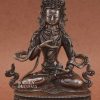 Antiquated Nepali Vajrasattva Statue, 9" Hand Crafted Fine Details, Dorje Sempa - Gallery