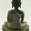 Oxidized Copper 14" Shakyamuni Buddha Statue (Made in Patan) - Back