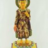 Multicolored 19" Standing Shakyamuni Buddha Statue 24k Gold Detailing, Removable Frame - Gallery