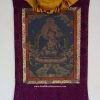 White Tara Tibetan Thangka Painting 50.25" x 32.75" (Silk Brocade Frame) - Gallery