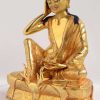 Fully Gold Gilded 7.5" Guru Milarepa Statue (24k Gold) - Left