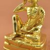 Fully Gold Gilded 7.25" Guru Milarepa Statue (24k Gold Gilded) - Left