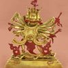 Fully Gold Gilded 13.5" Chakrasamvara Statue w/Consort (Handmade) - Back w/o Frame
