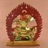 Partly Gold Gilded 13.5" Dorje Drollo Statue (Wrathful Padmasambhava) - Back