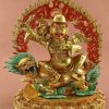 Partly Gold Gilded 13.5" Dorje Drollo Statue (Wrathful Padmasambhava) - Front