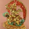 Partly Gold Gilded 13.5" Dorje Drollo Statue (Wrathful Padmasambhava) - Left