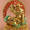 Partly Gold Gilded 13.5" Dorje Drollo Statue (Wrathful Padmasambhava) - Right